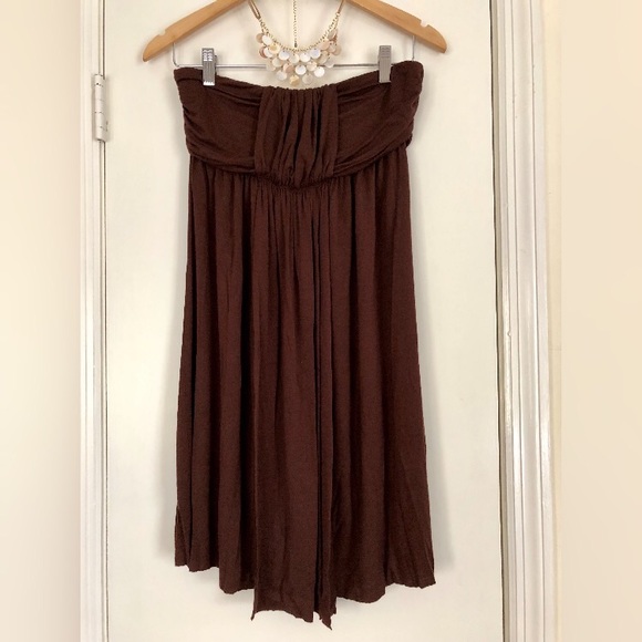VENTTI Brown Strapless Bandeau Style Sundress NWT - Picture 3 of 7